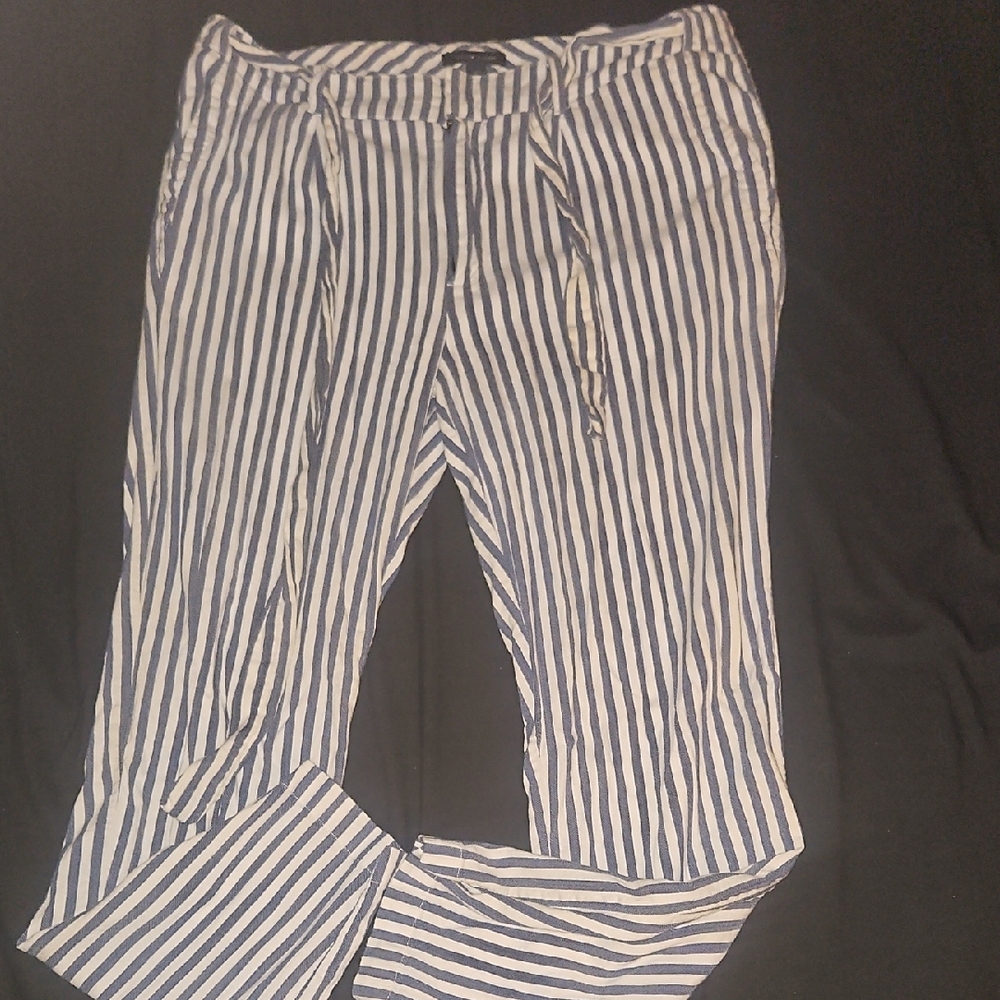 Tommy Hilfiger Blue and White Striped Chinos Relaxed Fit